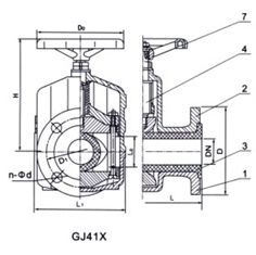 GJ(6,9)41X手動管夾閥